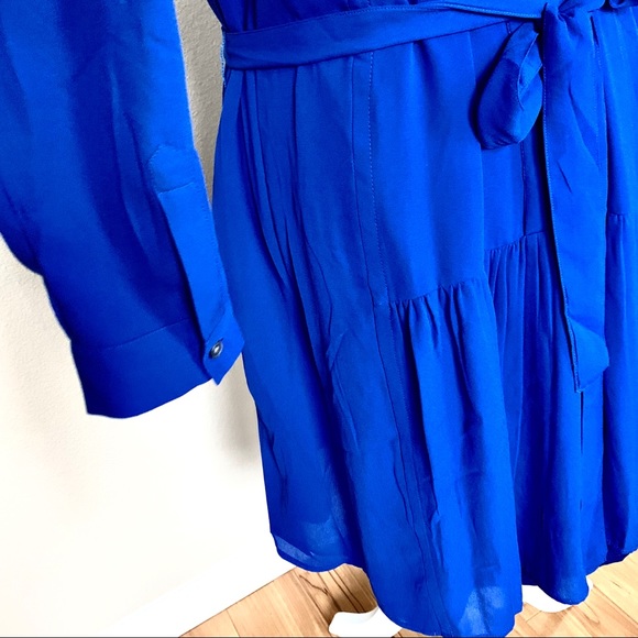 NWT BANANA REPUBLIC Crepe Long Sleeves SHIRTDRESS - Picture 4 of 8